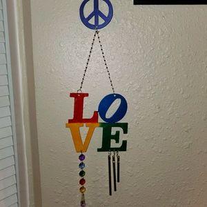Peace and Love Suncatcher Windchime